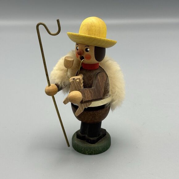 Straco Germany Shepherd with Lamb Wood Figurine Travel Souvenir Folk Art 5.5" T - Picture 6 of 10